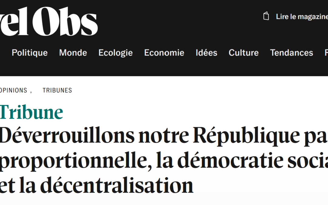 Déverrouillons ensemble notre République